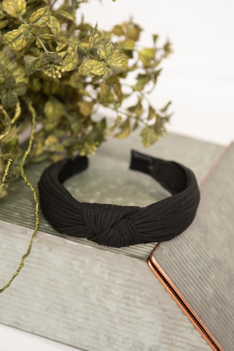 Black Knotted Hard Headband for Girl Womens Hard Headband for Etsy