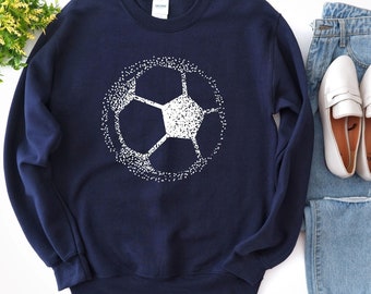 Faded soccer ball Sweatshirt, soccer sweater, Custom soccer Sweatshirt, Custom Mascot school Sweatshirt, Gift for coach Gift for team