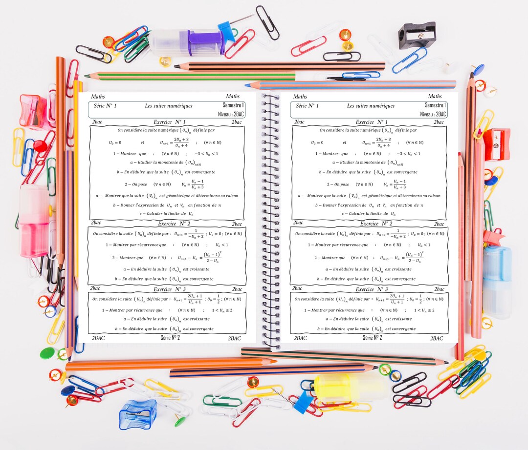 Mathematics Exercises Set – Printable PDF Worksheets Bundle N1 Suites ...