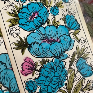 1 sweet blue spring florals swap card / playing card