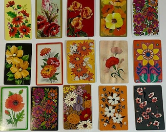 15 yummy orange toned flowers playing cards
