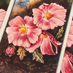1 pale pink flowers swap card/ playing card