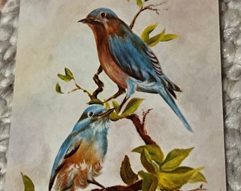 1 blue bird swap card Scrapbooking junk journals greeting cards ephemera