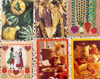 6 Harvest collection playing cards