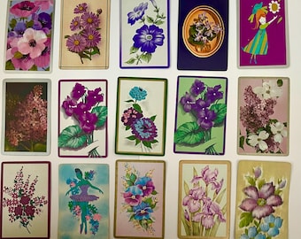 15 passionate purple toned  playing cards
