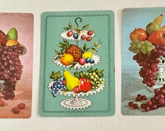 3 fruit bowl collection playing cards