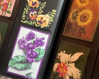 160 Flower Playing Cards | Vintage Botanical Ephemera Lot for Junk Journals & Crafts