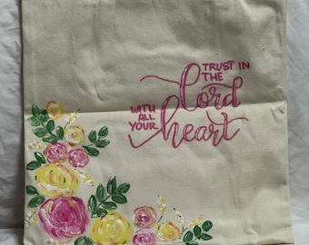 Hand Painted Canvas Totes - Faith Series
