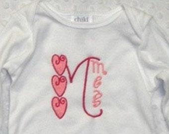 EXCLUSIVE Triple Hearts Monogram Machine Embroidery Designs