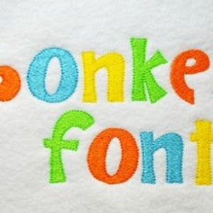 Bonkers Embroidery Font - 4 sizes