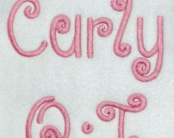 Curly QT Font - 5 sizes