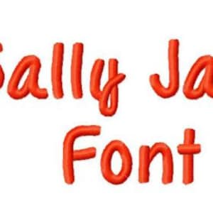 Police de caractère à broder Sally Jane pour enfants