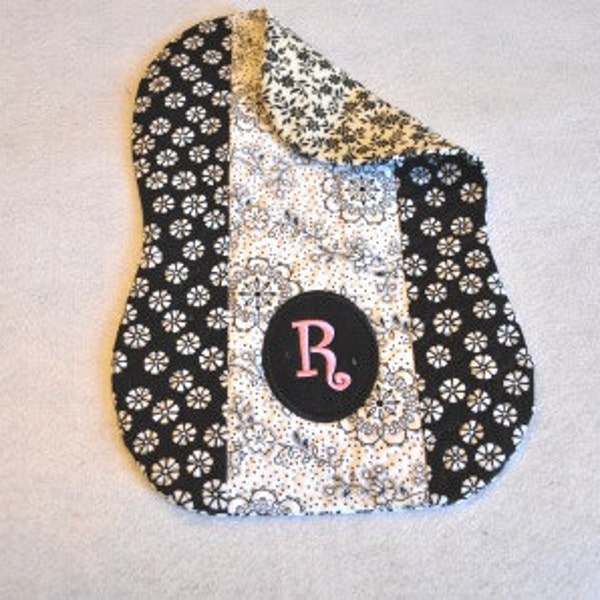 In the Hoop Burp Cloth Pieced-Quilted-Monogrammed Machine Embroidery