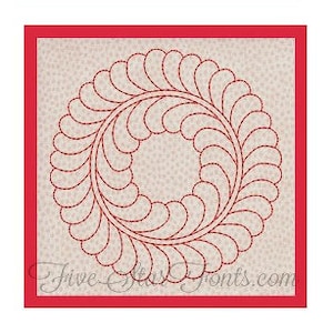 12 Klassische Motiv Quilt Blöcke 12 Verschiedene Designs Redwork Red Work Quilten Maschinenstickerei