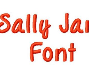 Sally Jane Embroidery Font Sweet Font for Kids