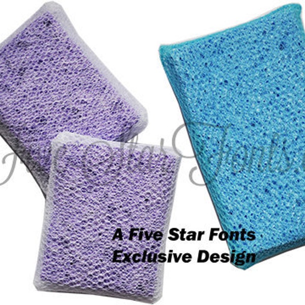 ITH Scrubbie Sponge Covers In the Hoop -Exclusive Five Star Fonts Design Machine Embroidery ITH