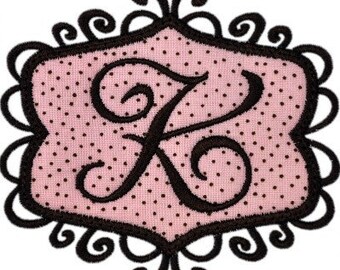 Posh Swirls Monogram - 2 sizes Machine Embroidery Elegant Design