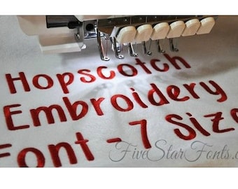 Hopscotch Embroidery Font