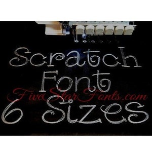 Scratch Embroidery Font