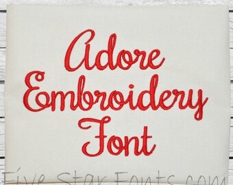 Adore Embroidery Font ONE Stickschriftart !