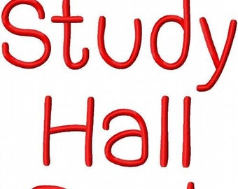 Study Hall Embroidery Font