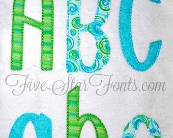 Jude Applique Font 2 Styles of Finishing Stitches Quick Stitch