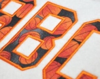 Sports Jersey Applique Font - 4 sizes
