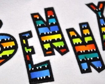 Funny Pages Applique Font - 5 Sizes Machine Embroidery