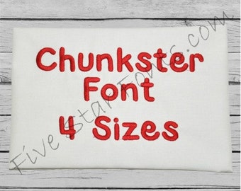 Chunkster Embroidery Font 4 sizes