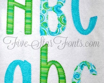 Jude Applique Font 2 Styles of Finishing Stitches Quick Stitch