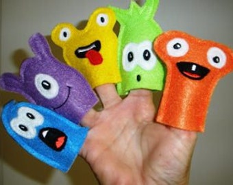 ITH Finger Puppet Set Silly Monsters In the Hoop Embroidery