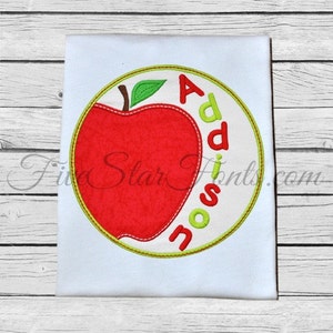 Apple Circle Applique Patch
