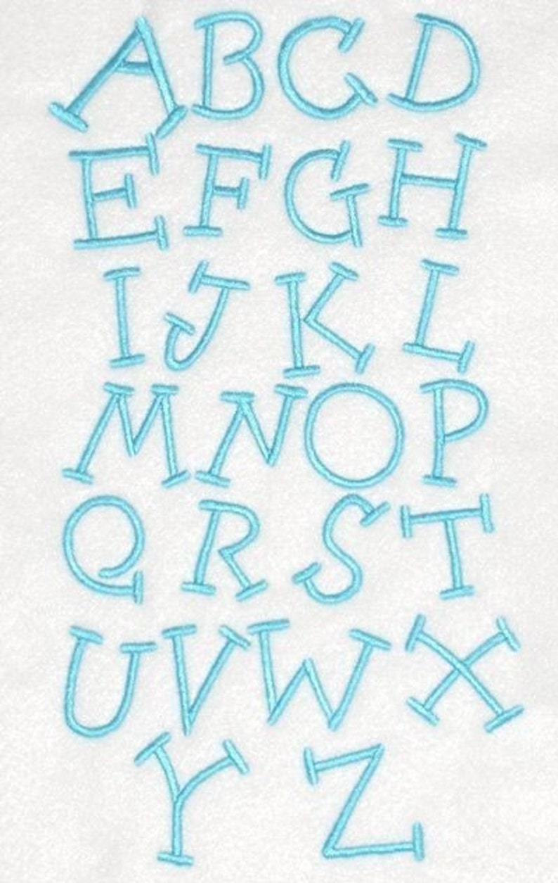 Kiddo Font in 4 Sizes Machine Embroidery Alphabet image 3