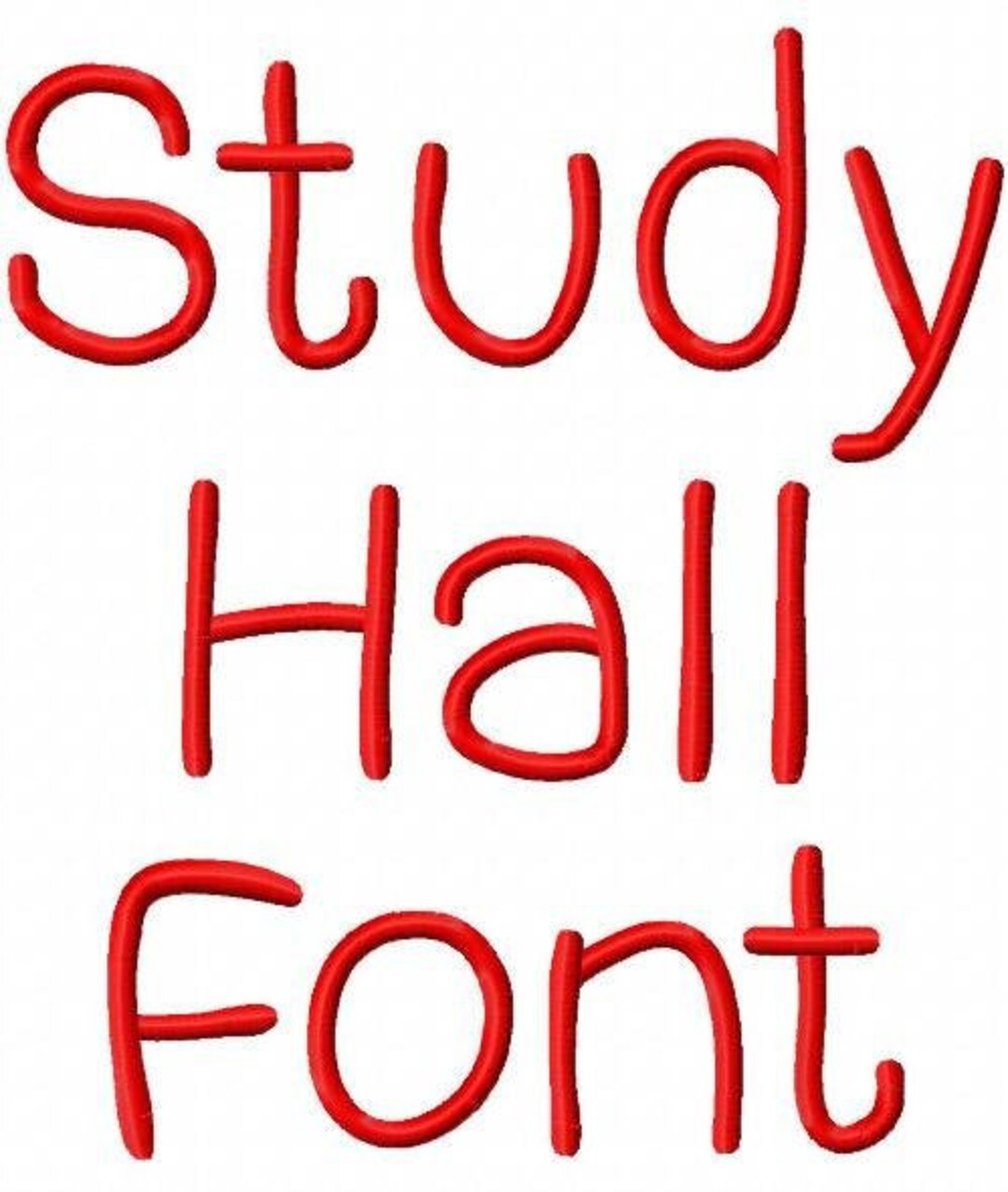 Study Hall Embroidery Font - Etsy