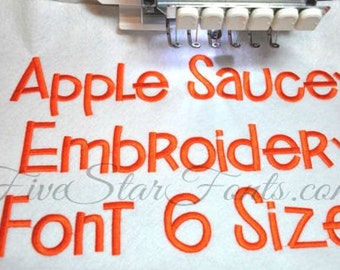 Apple Saucey Embroidery Font