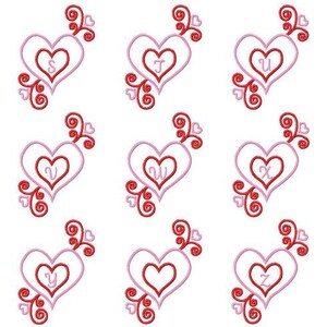 Swirly Heart Monogram Font image 4