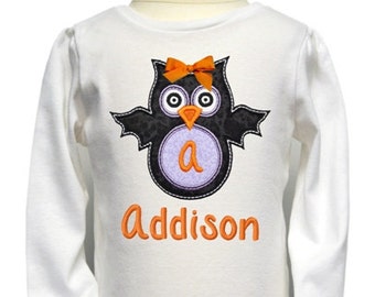 Batty Owl Applique Monogram Font