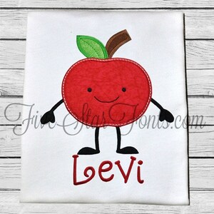 Apple Cutie Applique  Back to School Machine Embroidery Design