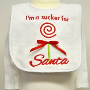 Sucker for Santa Applique Machine Embroidery Design
