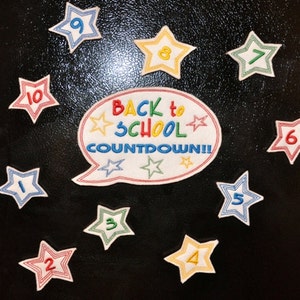 ITH Back to School Countdown in the Hoop Project