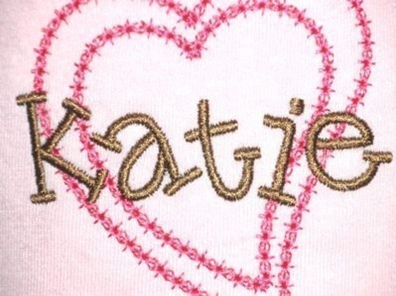 Kiddo Font in 4 Sizes Machine Embroidery Alphabet image 2