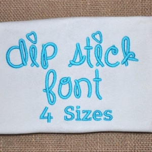 Dip Stick Embroidery Font