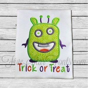 Halloween Monster Applique Silly Spooky