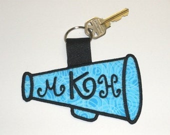 Cheerleader Megaphone Bag Tag/Key Chain In the hoop