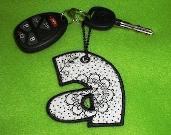 Fun Quilted Alphabet Letter Tags In the Hoop Embroidery