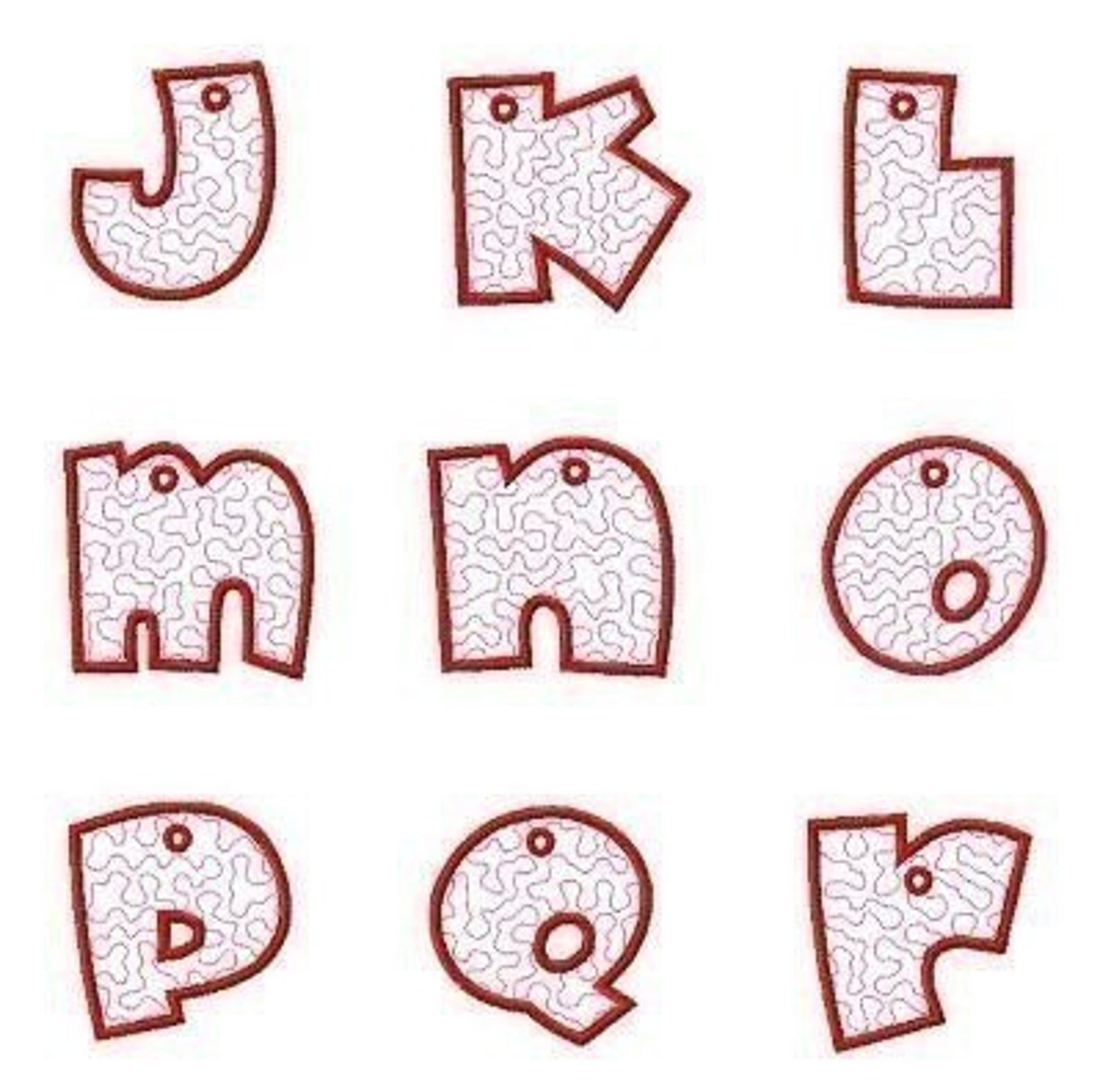 Fun Tag Letters Fun Quilted Alphabet Letter Tags in the Hoop Embroidery - Etsy