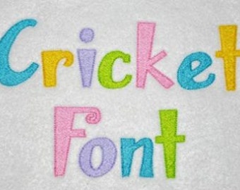 Cricket borduurlettertype - 5 maten