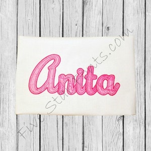 Adore Applique Font - Quick Stitch 5 Sizes  Machine Embroidery Designs