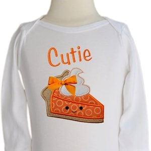 Pie Applique Cutie Pie Design Pumpkin Pie Thanksgiving