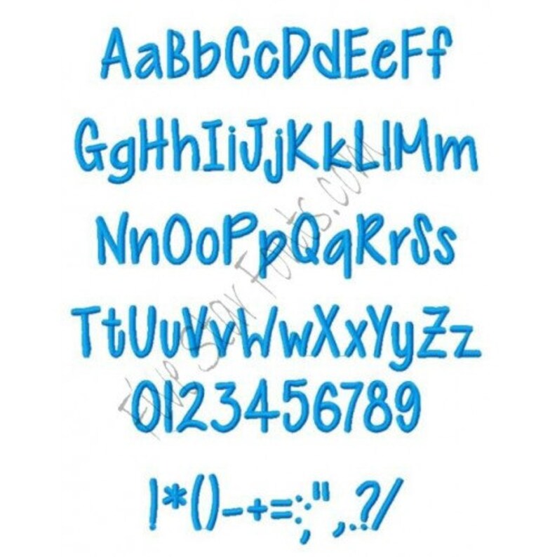 Peanut Butter Embroidery Font 5 Sizes Machine Embroidery Etsy